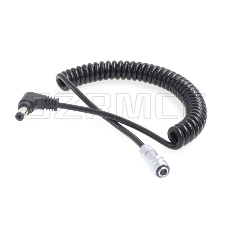 SZRMCC DC5.5x2.5 to BMPCC 4K/6K Power Coiled Cable Weipu SF610 2 Pin Female Connector 12v Power Cable for Blackmagic Pocket Cinema 4K Camera (Coiled Cable, Right Angle DC2.5mm) - Image 2